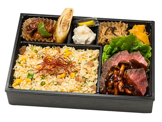 厳選牛XO醬炒めと酢豚の中華弁当