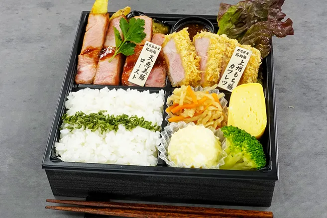 天恵美豚 厚切りステーキと上州もち豚カツレツ御膳