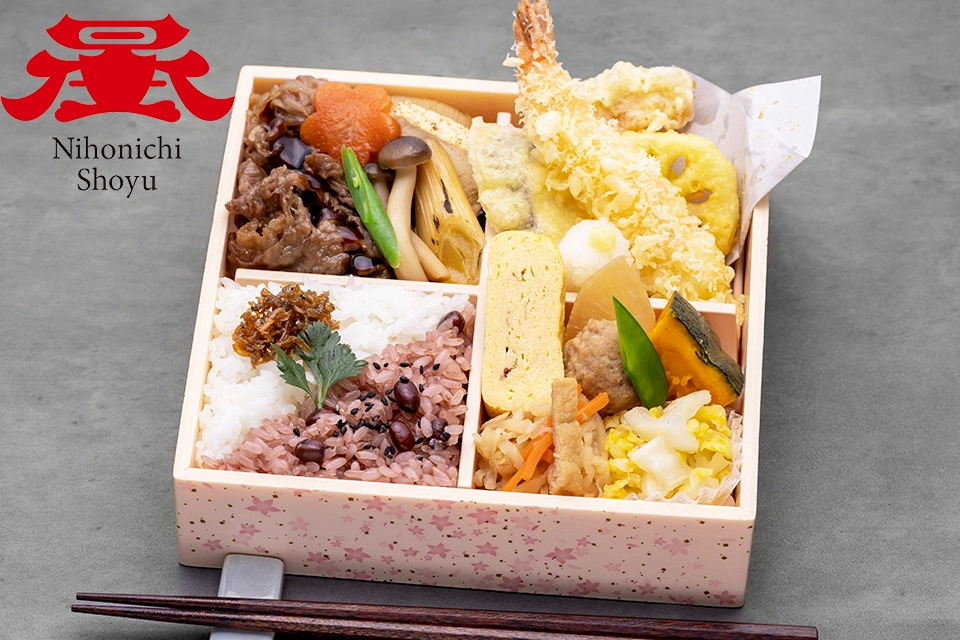 【5月6月特別価格/先行販売】厳選牛すき焼きと天ぷら盛りの紅白膳 〜日本一しょうゆ仕立て〜  (天ぷら神膳本陣)